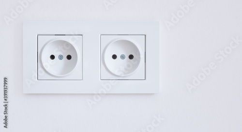 White Electric Outlet-Socket
