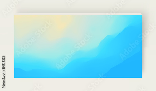 Realistic landscape with waves. Cover design template. 3d vector illustration for placards, flyers, banners, book covers, brochures, planners and notebooks.