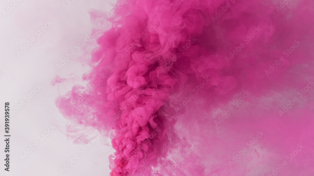 Pink smoke effect on a white background wallpaper