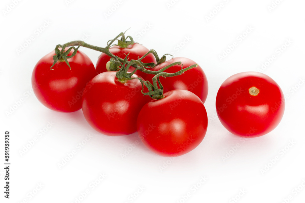 cherry tomatoes on a white background cherry tomatoes on a white background