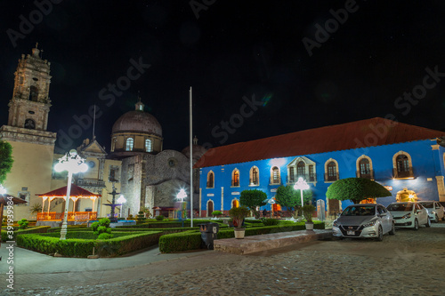 Mineral del Chico, Hidalgo, Mexico 11/10/20 Panoramic view of the magical town of Mineral del Chico downtown photo