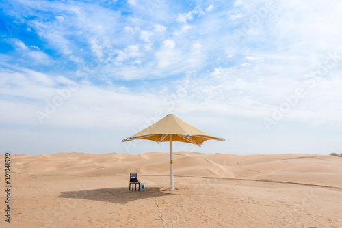 Umbrellas in the desert