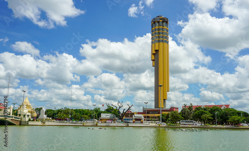 Beautiful landscape of Roi Et Tower ,Roi Et , Thailand
