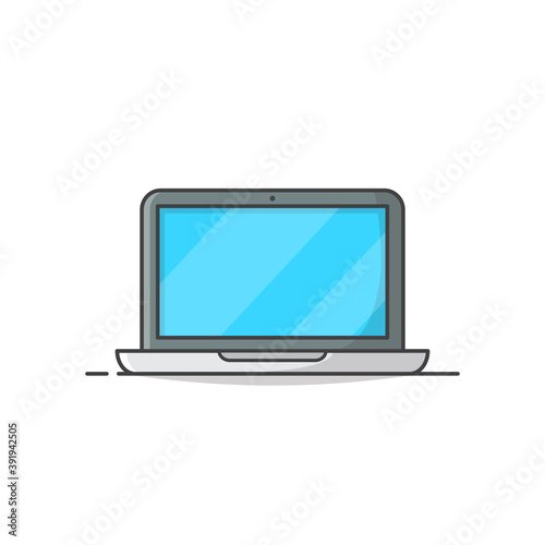 Laptop Vector Icon Illustration. Laptop Computer