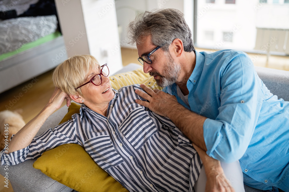 Handsome senior man and attractive old woman are having relationship problems Handsome senior man and attractive old woman are having relationship problems