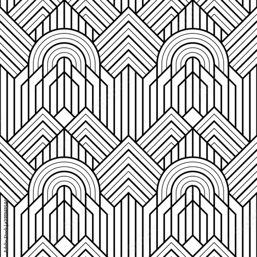 Abstract seamless linear geometric striped