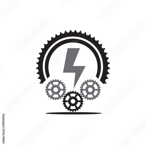 electric chain logo designs for technology modern symbol and icon