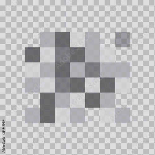 Censored gray on checkers background. Pixel background. Simple graphic design. Stock image. EPS10.