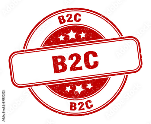 b2c stamp. b2c label. round grunge sign