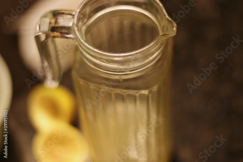 glass jar with lemon