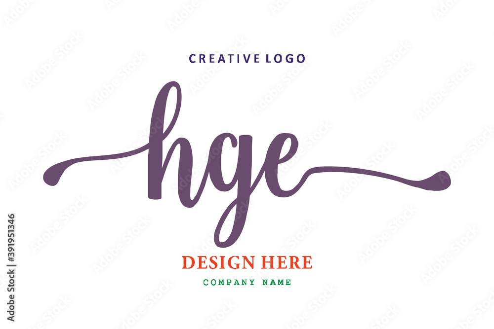 HGE lettering logo is simple, easy to understand and authoritative