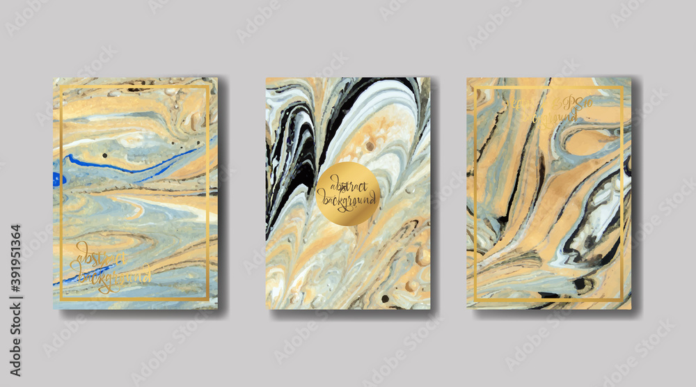 
liquid marble with gold. flyer, business card, flyer, brochure, poster, for printing. trend vector