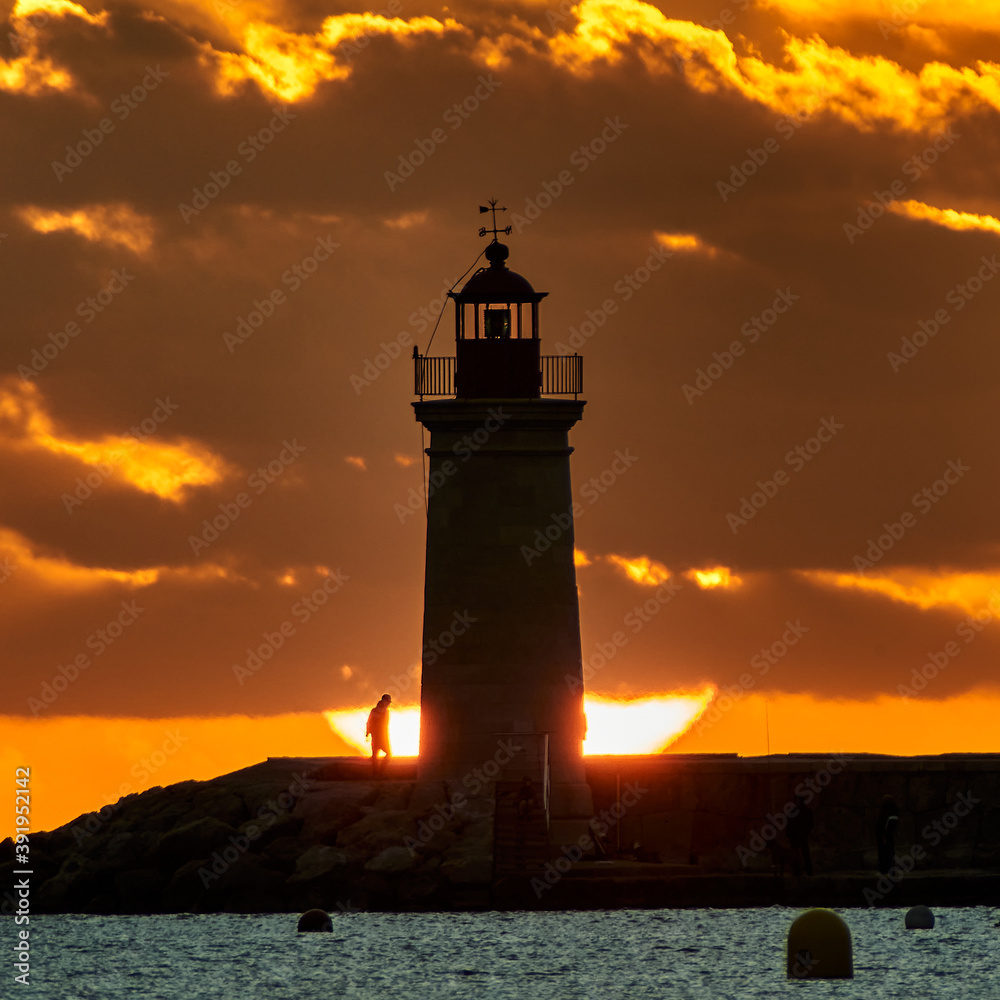 sunset lighthouse