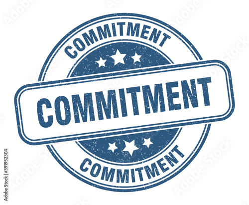 commitment stamp. commitment label. round grunge sign