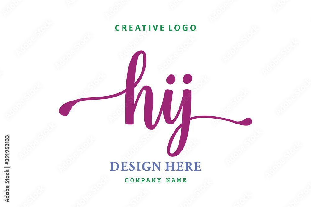 HIJ lettering logo is simple, easy to understand and authoritative HIJ lettering logo is simple, easy to understand and authoritative
