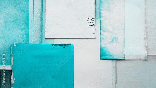 Turquoise paper background texture image