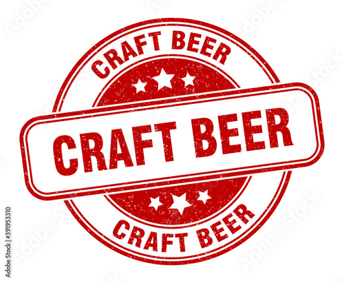 craft beer stamp. craft beer label. round grunge sign