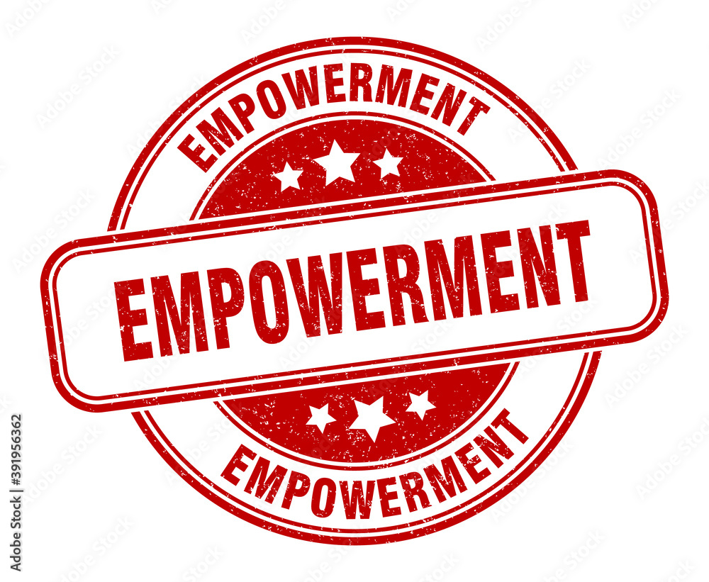 empowerment stamp. empowerment label. round grunge sign empowerment stamp. empowerment label. round grunge sign