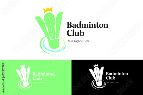 badminton club logo vector colorful design