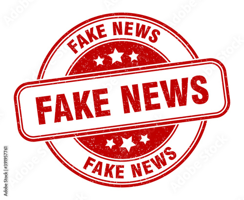 fake news stamp. fake news label. round grunge sign