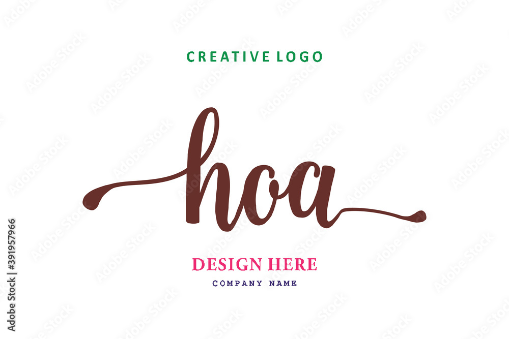 HOA lettering logo is simple, easy to understand and authoritative