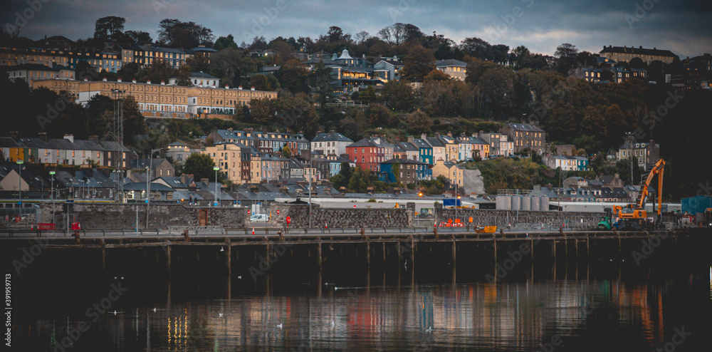 Obraz premium Cork, Ireland - Port of Cork, the main port serving the South of Ireland, and the second busiest port in Ireland.