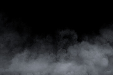 Smoke isolated on black background