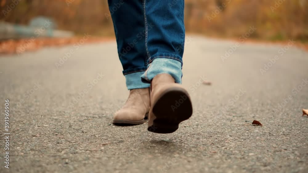 Confidence Man Feet Walking On Road.Lonely Handsome Guy Rest On Holiday.Man Legs In Chelsea Boot Walking On Park.Businessman Legs On Sneakers Relaxing At Fall.Male In Leather Shoes Walk Autumn Road. Confidence Man Feet Walking On Road.Lonely Handsome Guy Rest On Holiday.Man Legs In Chelsea Boot Walking On Park.Businessman Legs On Sneakers Relaxing At Fall.Male In Leather Shoes Walk Autumn Road.