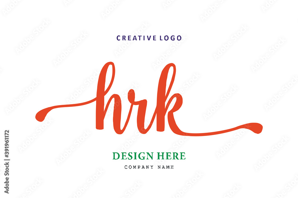 HRK lettering logo is simple, easy to understand and authoritative HRK lettering logo is simple, easy to understand and authoritative
