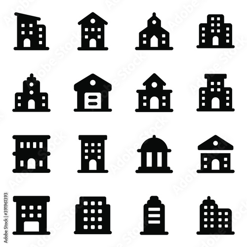 
Pack of Architecture Solid Icons 
