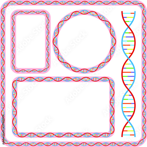 DNA鎖 遺伝子のデザイン フレーム セット ベクター