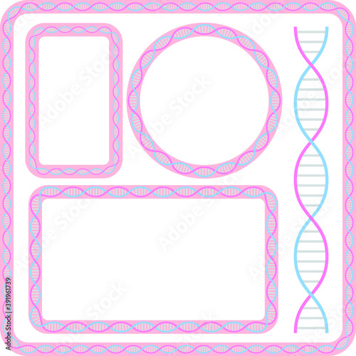 DNA鎖 遺伝子のデザイン フレーム セット ベクター