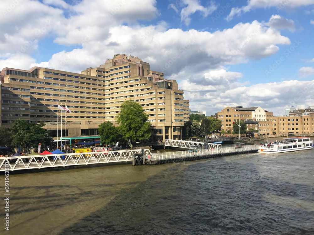 London city skyline and River Thames in England, UK London city skyline and River Thames in England, UK