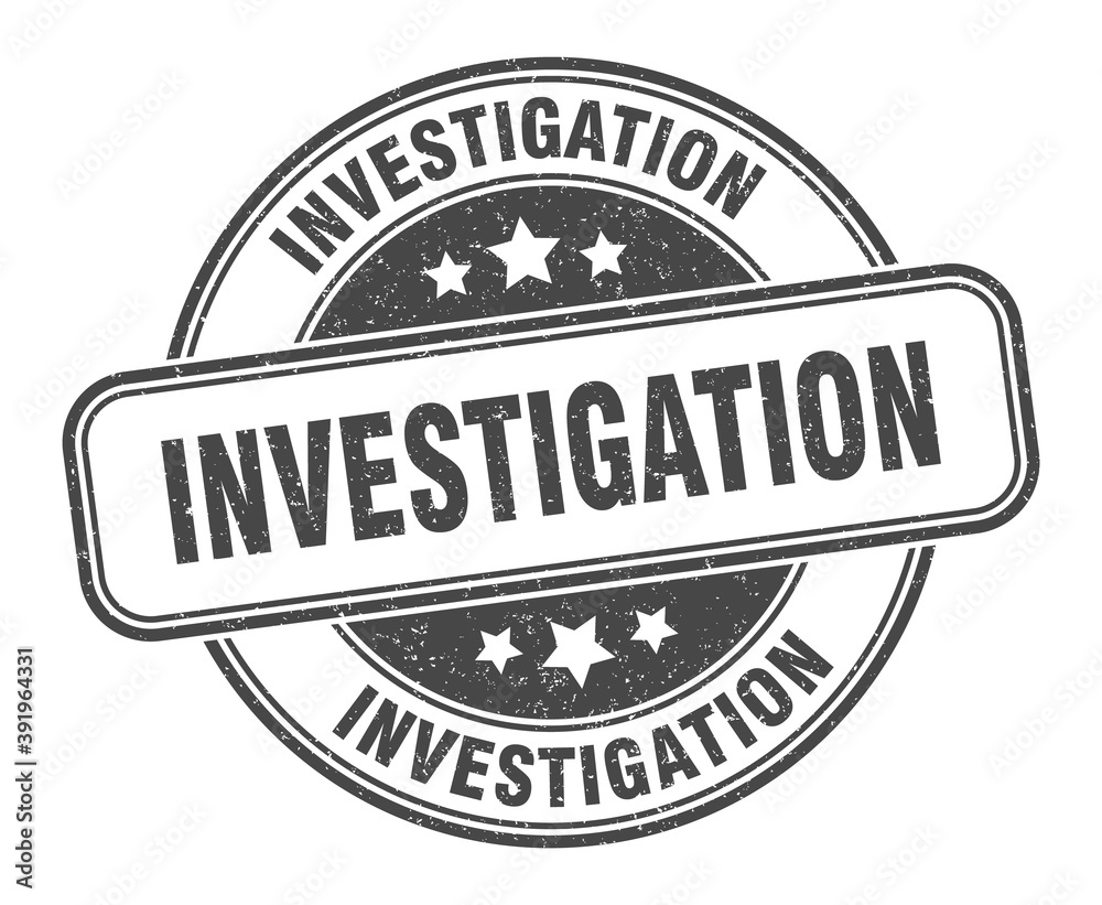 Fototapeta premium investigation stamp. investigation label. round grunge sign