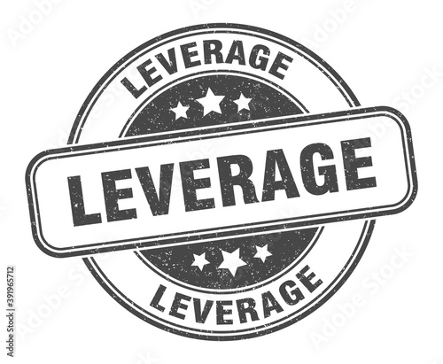 leverage stamp. leverage label. round grunge sign