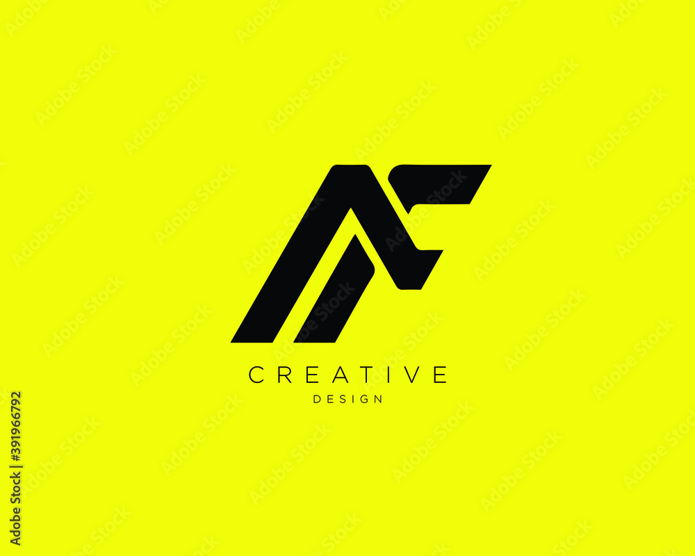 Creative and Minimalist Letter AF Logo Design Using letters A and F ...