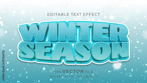 winter season typography premium editable text effect