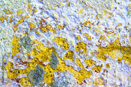 Mold like surface, grungy, old, toxic.