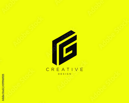 Creative and Minimalist Letter CG Logo Design Using letters C and G , CG Monogram