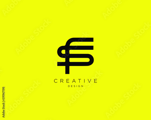 Creative and Minimalist Letter FS SF Logo Design Using letters F and S , SF FS Monogram