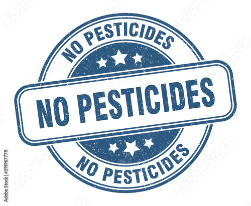 no pesticides stamp. no pesticides label. round grunge sign