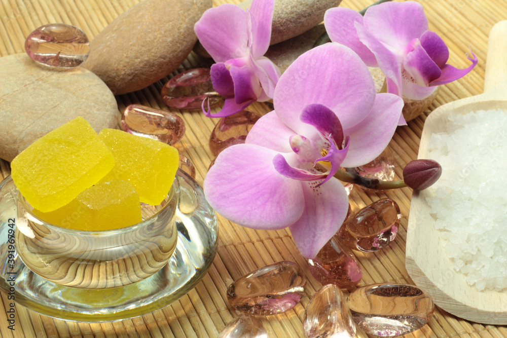 Orchid vivid flowers. Spa. Treatment. Enjoying. Orchid vivid flowers. Spa. Treatment. Enjoying.