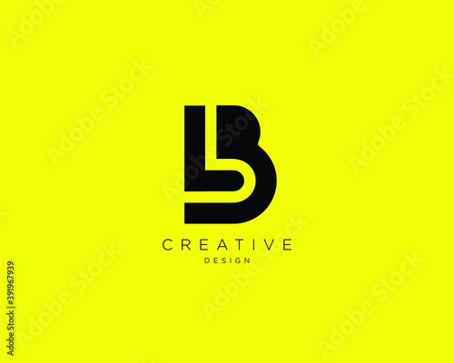 Creative and Minimalist Letter LB Logo Design Using letters L and B , LB Monogram