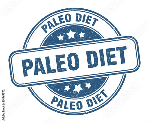 paleo diet stamp. paleo diet label. round grunge sign