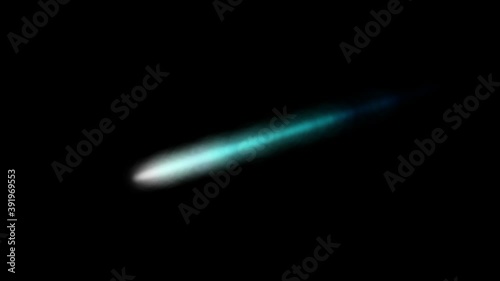 comet in dark space