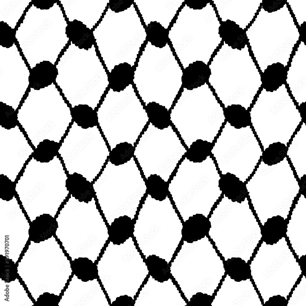 Keffiyeh Seamless Pattern. modern pattern endless checkered motif. Black  and white contrast design. Simple geometric all over print block for  apparel textile, ladies dress fabric, mens shirt, scarf. Stock Vector |  Adobe