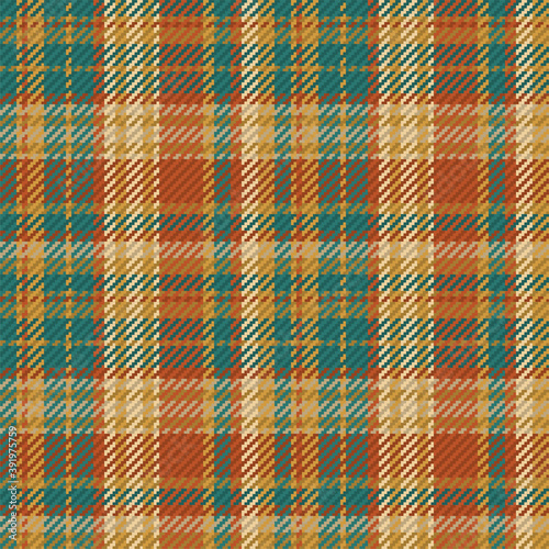 Seamless pattern of scottish tartan plaid. Repeatable background with check fabric texture. Vector backdrop striped textile print.