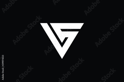 SV logo letter design on luxury background. VS logo monogram initials letter concept. SV icon logo design. VS elegant and Professional letter icon design on black background. S V VS SV