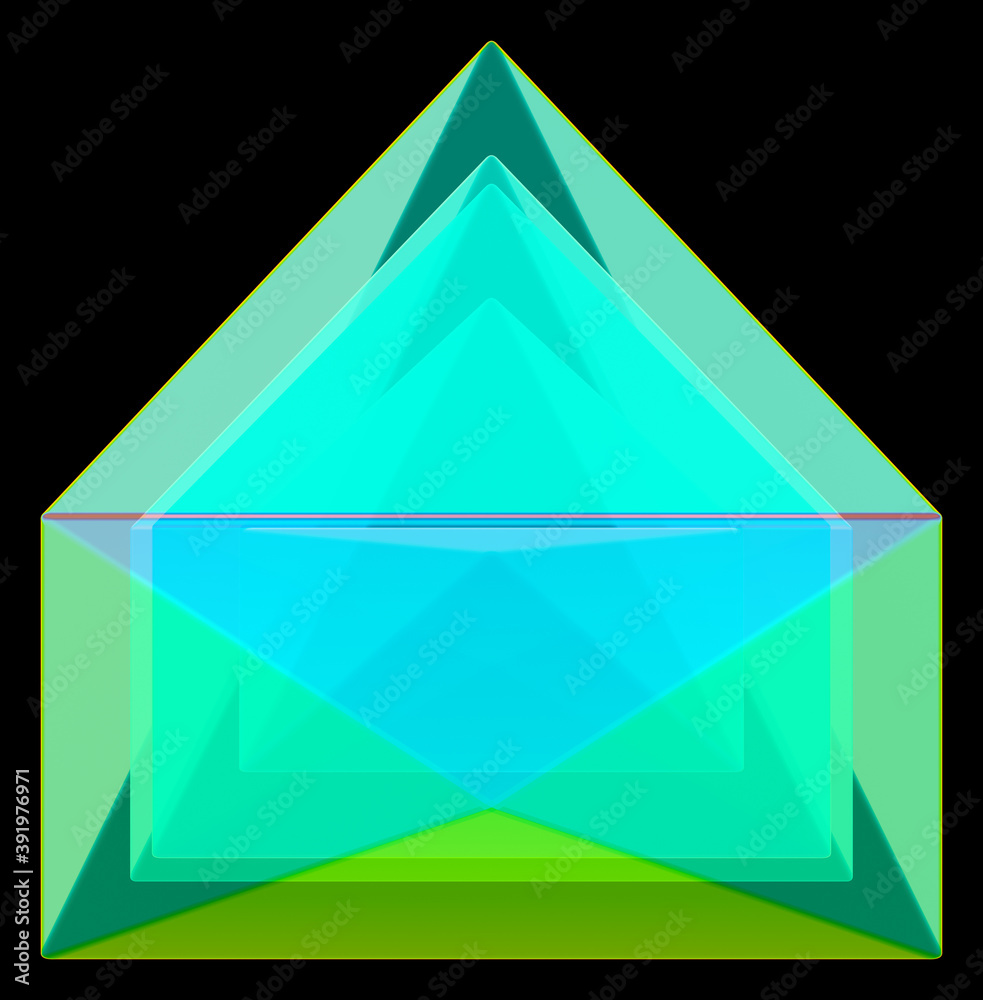 Rainbow Fashionable 3D shape abstraction for design Rainbow Fashionable 3D shape abstraction for design