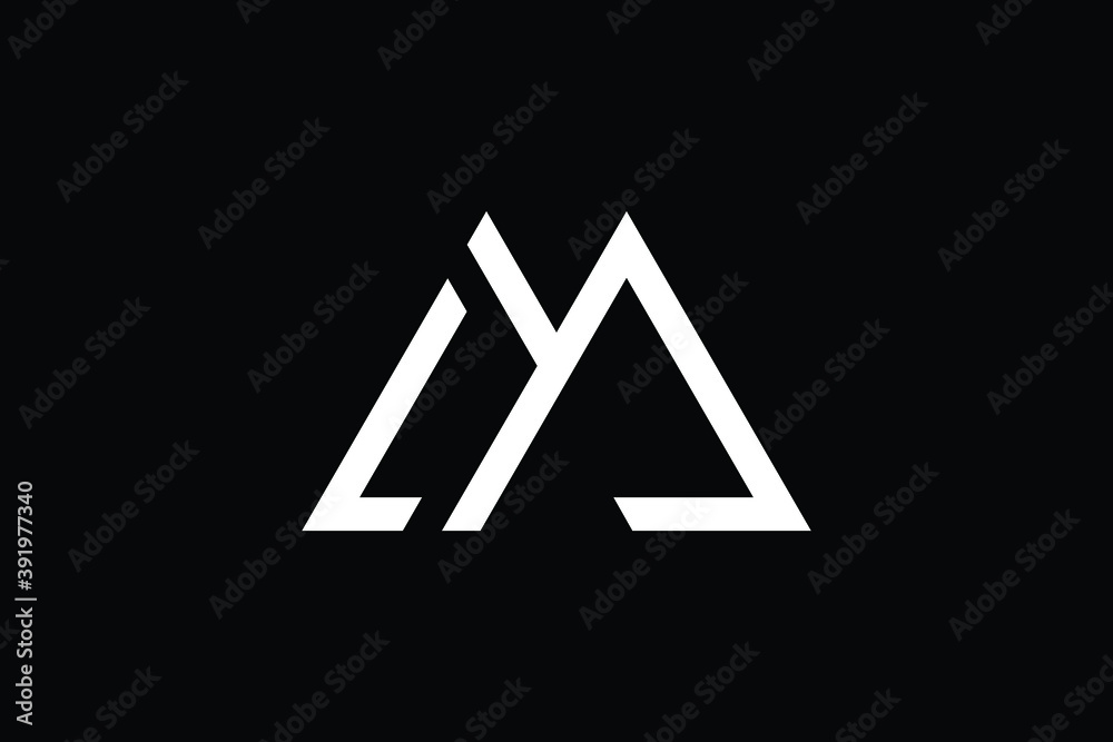 MY logo letter design on luxury background. YM logo monogram initials letter concept. MY icon logo design. YM elegant and Professional letter icon design on black background. M Y MY YM